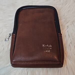 Vintage Kodak Brown Soft Camera Case - Belt Clip - Felt Lined - Retro Pouch